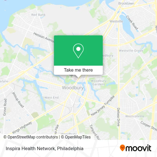 Inspira Health Network map