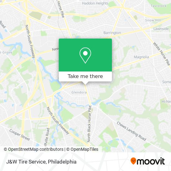 J&W Tire Service map