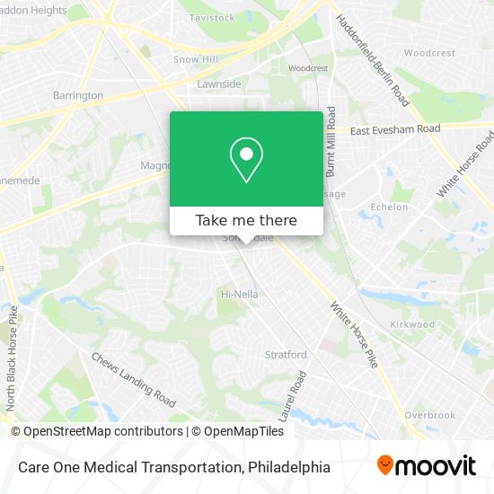 Mapa de Care One Medical Transportation