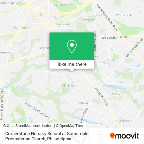 Mapa de Cornerstone Nursery School at Somerdale Presbyterian Church