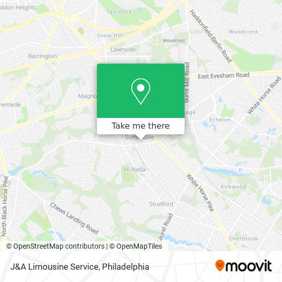 J&A Limousine Service map