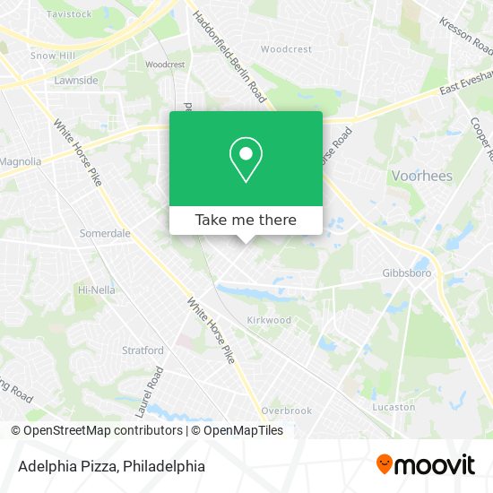 Adelphia Pizza map