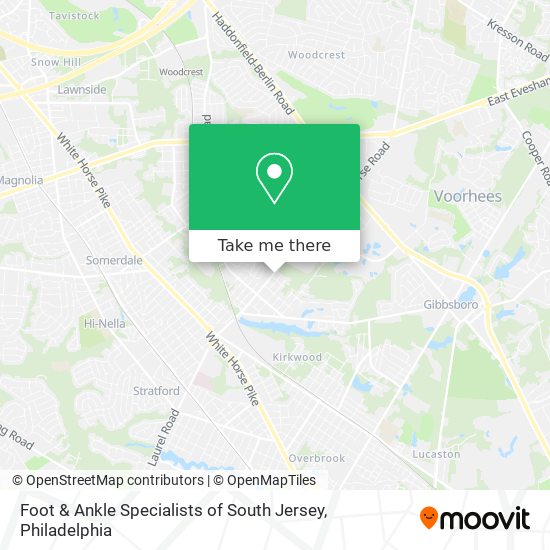 Foot & Ankle Specialists of South Jersey map