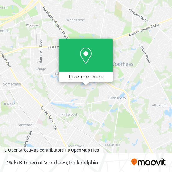 Mapa de Mels Kitchen at Voorhees