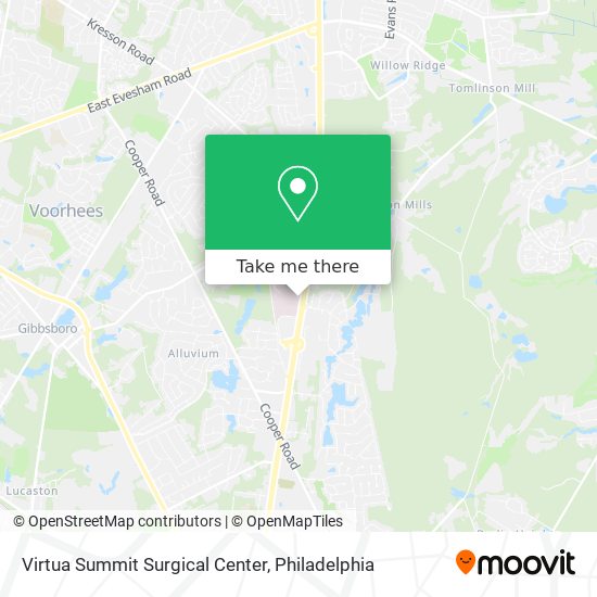 Mapa de Virtua Summit Surgical Center