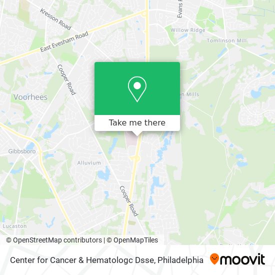 Mapa de Center for Cancer & Hematologc Dsse