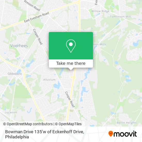 Bowman Drive 135'w of Eckenhoff Drive map