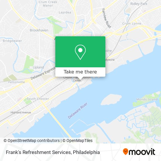 Frank's Refreshment Services map