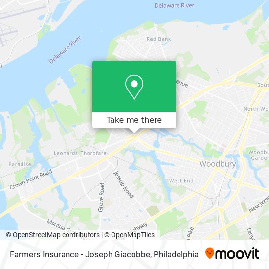 Farmers Insurance - Joseph Giacobbe map