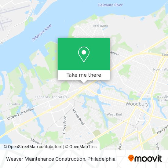 Weaver Maintenance Construction map