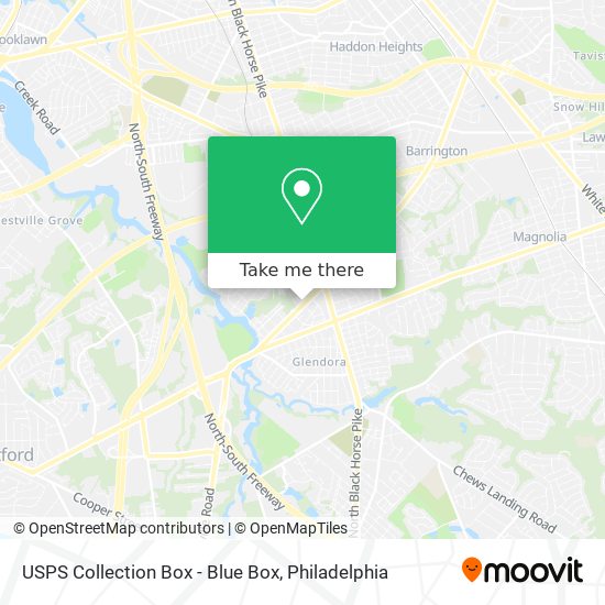 USPS Collection Box - Blue Box map