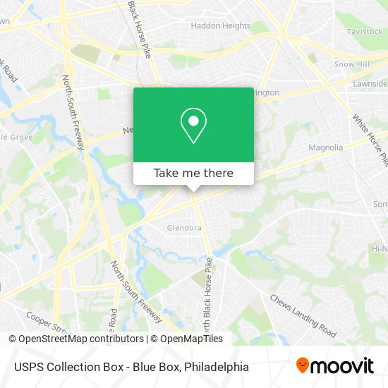 USPS Collection Box - Blue Box map