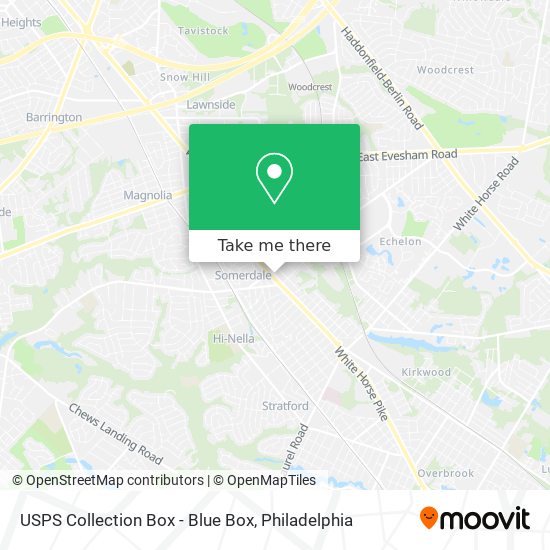 USPS Collection Box - Blue Box map