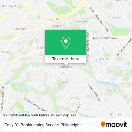 Mapa de Tony D's Bookkeeping Service