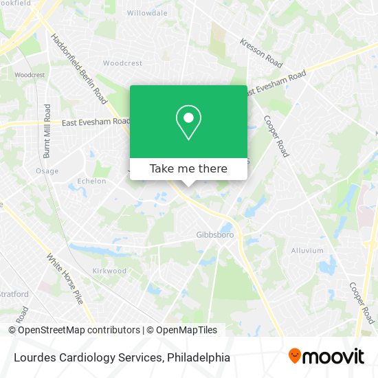 Lourdes Cardiology Services map