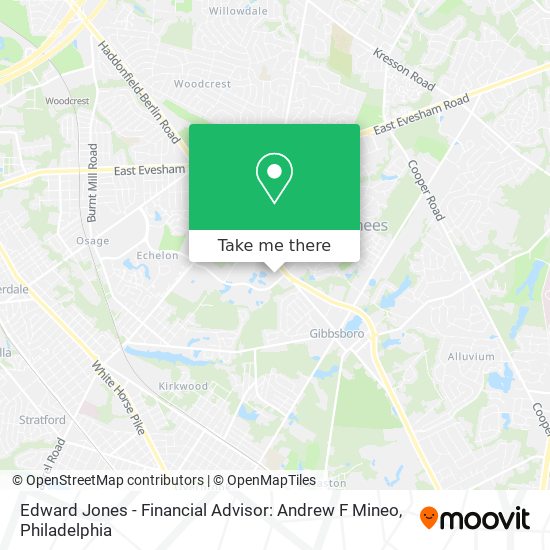 Mapa de Edward Jones - Financial Advisor: Andrew F Mineo