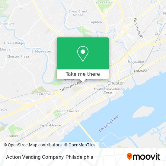 Action Vending Company map