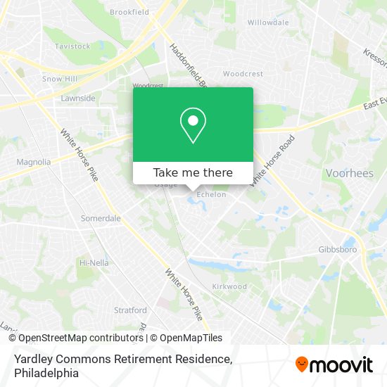 Yardley Commons Retirement Residence map