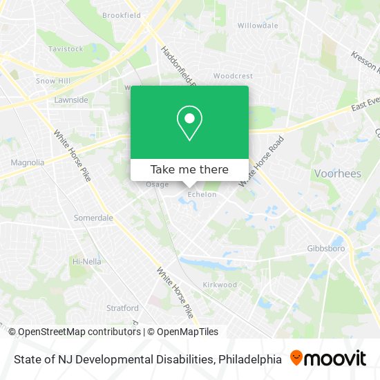 State of NJ Developmental Disabilities map