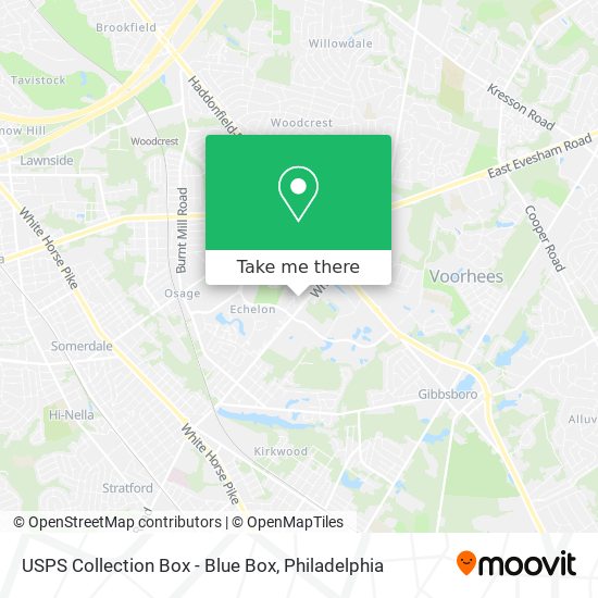 USPS Collection Box - Blue Box map