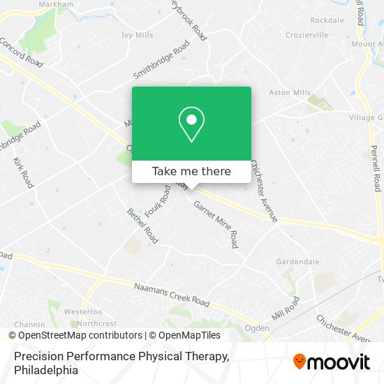 Mapa de Precision Performance Physical Therapy