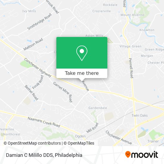 Damian C Milillo DDS map