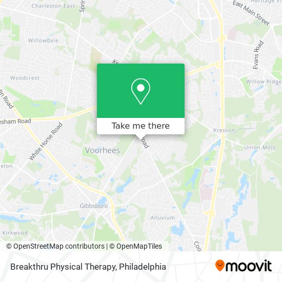 Mapa de Breakthru Physical Therapy