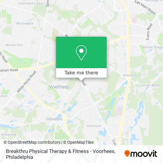Breakthru Physical Therapy & Fitness - Voorhees map