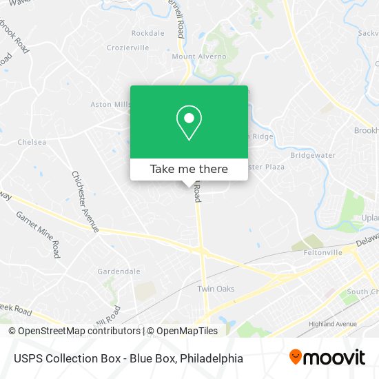 USPS Collection Box - Blue Box map