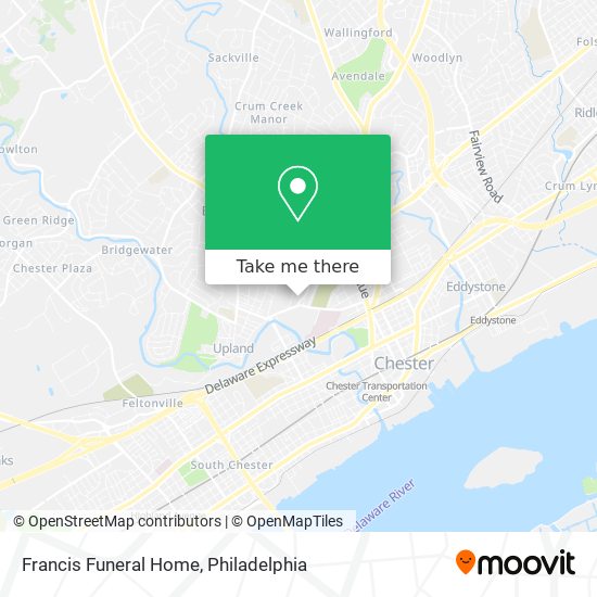 Francis Funeral Home map