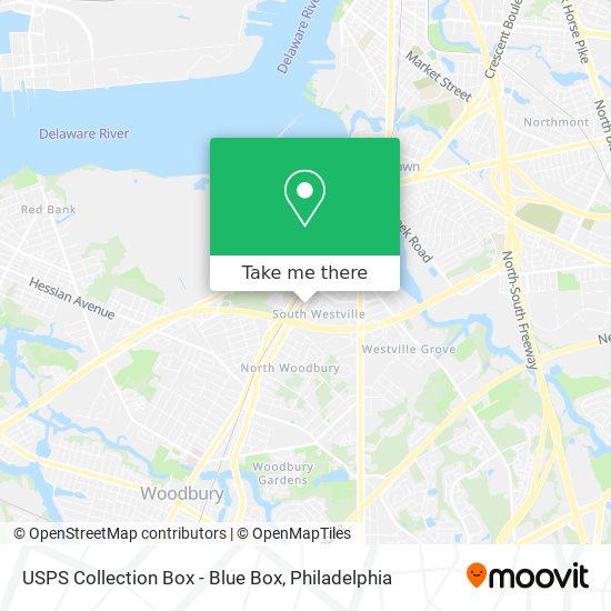 Mapa de USPS Collection Box - Blue Box