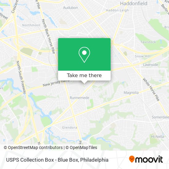 USPS Collection Box - Blue Box map