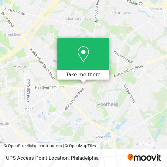 UPS Access Point Location map