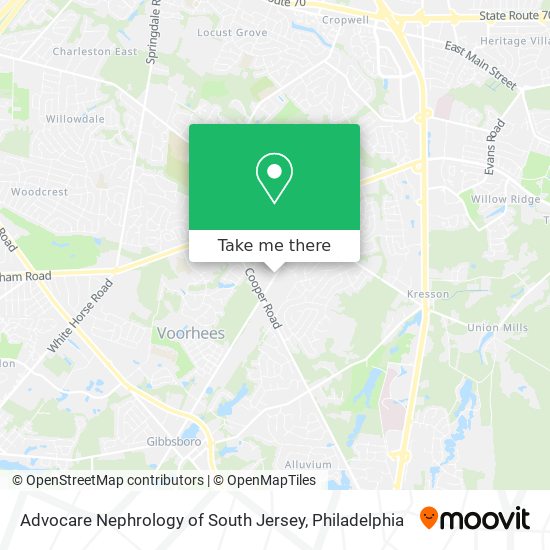 Advocare Nephrology of South Jersey map