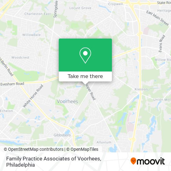 Mapa de Family Practice Associates of Voorhees