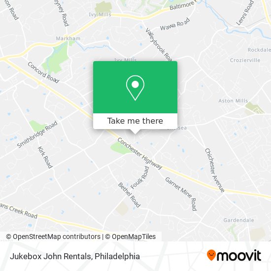 Mapa de Jukebox John Rentals