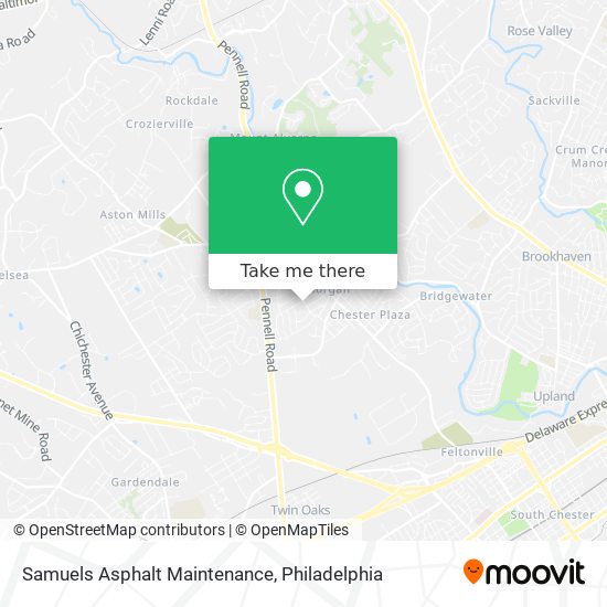 Samuels Asphalt Maintenance map