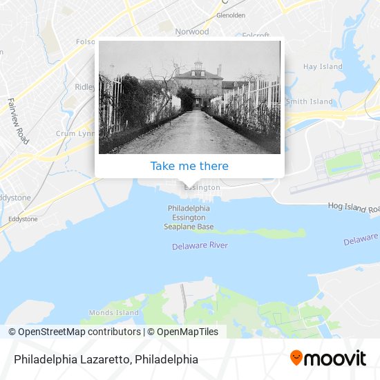 Philadelphia Lazaretto map