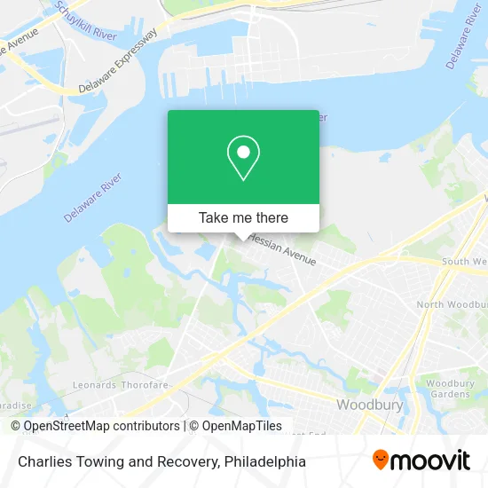 Charlies Towing and Recovery map