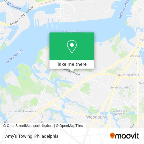 Amy's Towing map