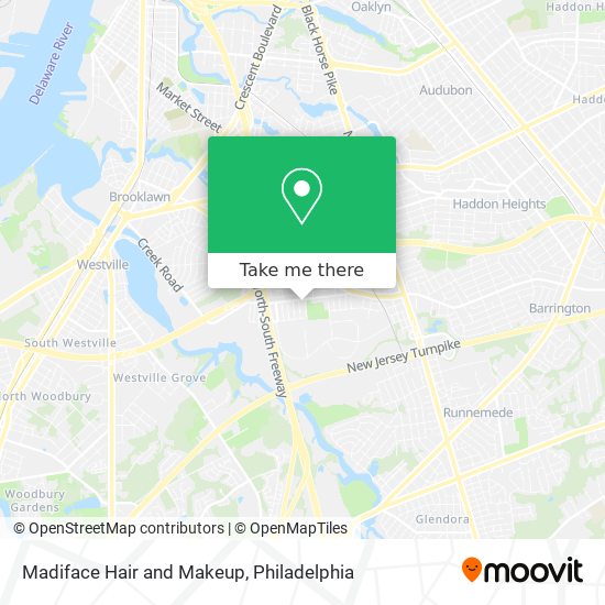 Madiface Hair and Makeup map