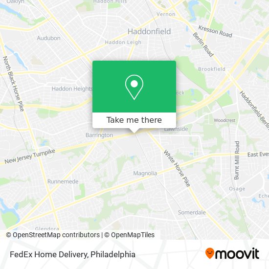 Mapa de FedEx Home Delivery