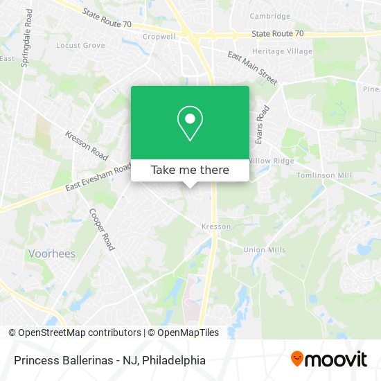 Princess Ballerinas - NJ map