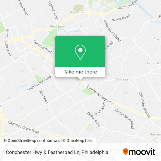 Mapa de Conchester Hwy & Featherbed Ln
