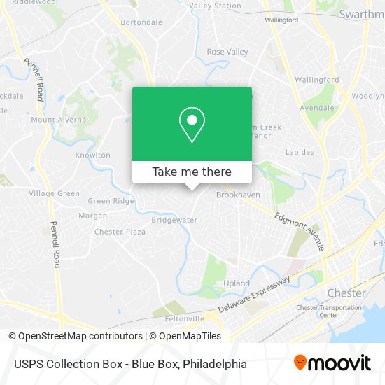 Mapa de USPS Collection Box - Blue Box