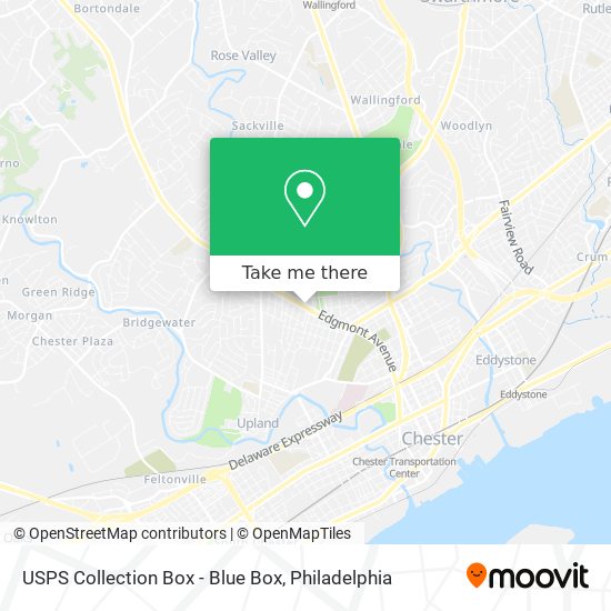 USPS Collection Box - Blue Box map