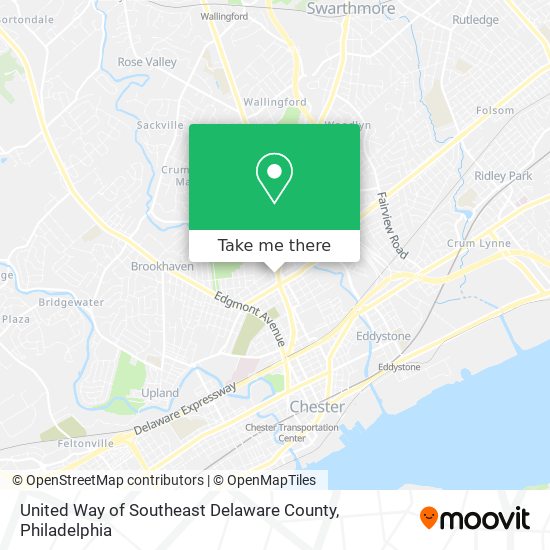 Mapa de United Way of Southeast Delaware County