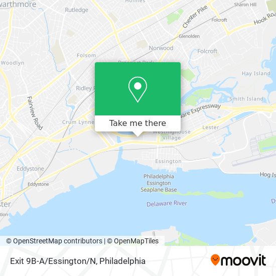 Exit 9B-A/Essington/N map