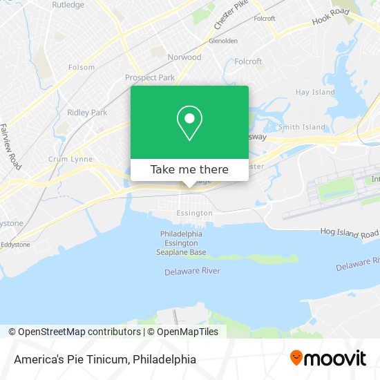 Mapa de America's Pie Tinicum