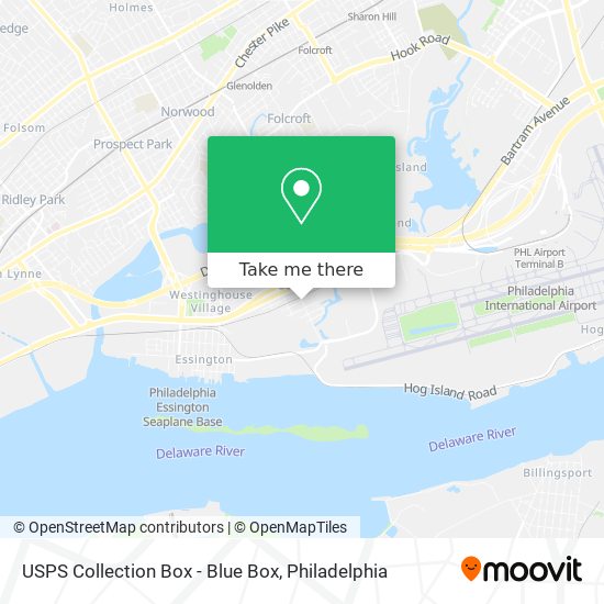 Mapa de USPS Collection Box - Blue Box